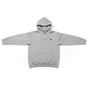 Abercrombie & Fitch Soft Fleece Hoodie Heather Gray Men Small Lounge Preppy Logo